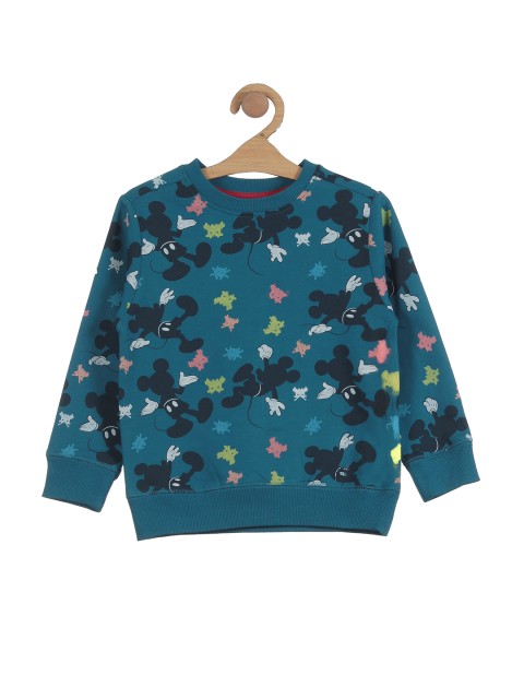 

Lil Lollipop Unisex Kids Mickey Mouse Printed Cotton Sweatshirt, Blue