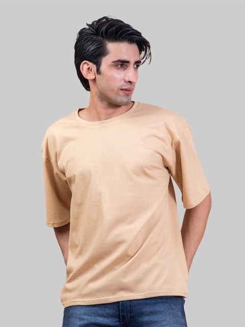 

Tistabene Men Drop-Shoulder Sleeves Loose T-shirt, Beige