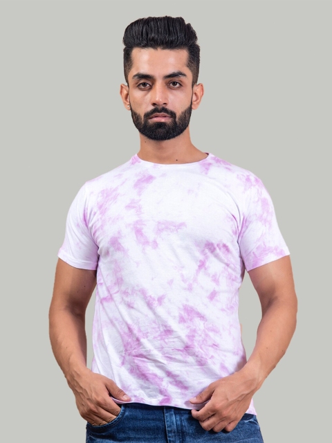 

Tistabene Men Dyed Raw Edge T-shirt, Pink