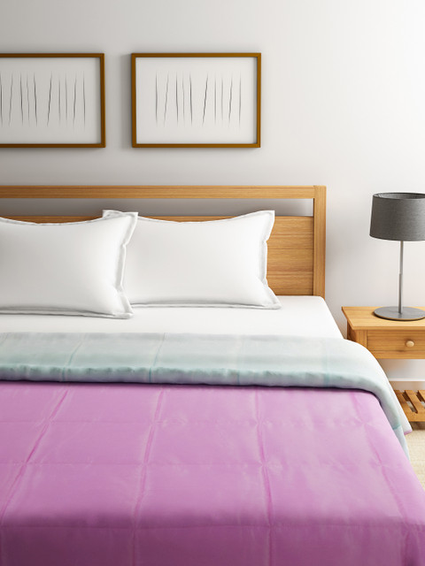 

Raymond Home Pink & Blue Heavy Winters Reversible Double Quilt (Comforter)