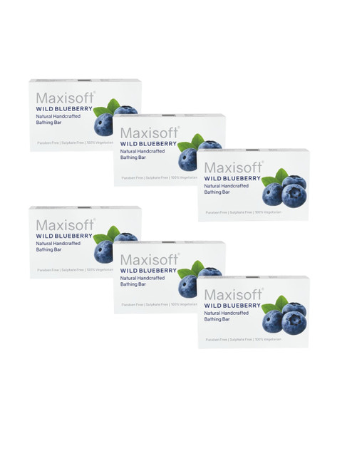 

Maxisoft Set Of 6 Wild Blueberry Bathing bar 450gm, Na