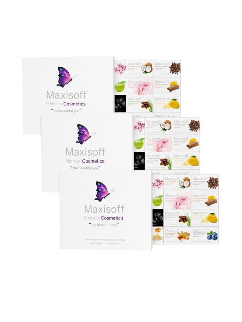 

Maxisoft Set Of 2 Handmade Bathing Bar 75 gm x 12, White