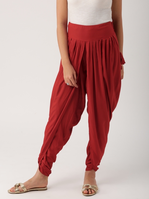 

IMARA Women Red Solid Dhoti Pants