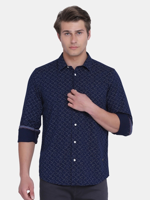 

Blackberrys Men Slim Fit Printed Casual Shirt, Blue