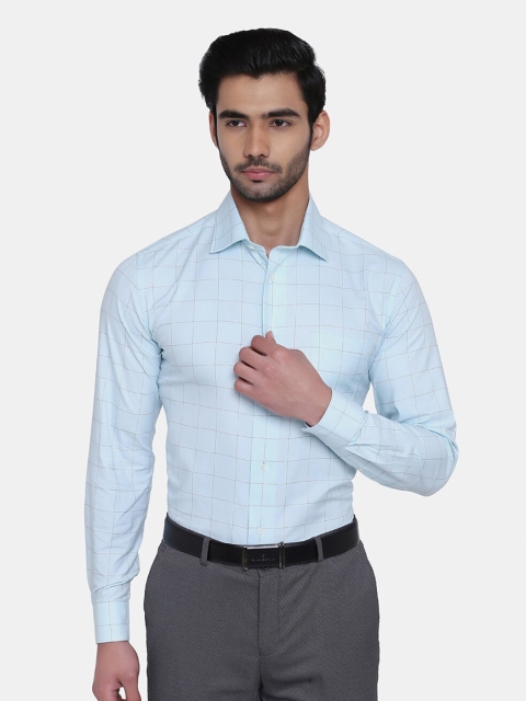 

Blackberrys Men Slim Fit Checked Cotton Formal Shirt, Green