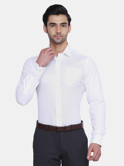 

Blackberrys Men Spread Collar Slim Fit Formal Shirt, White