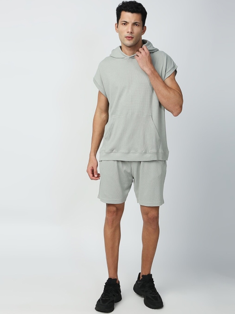 

Blamblack Men Solid Co-Ords, Grey