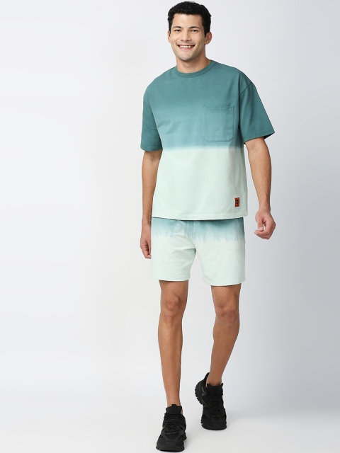 

Blamblack Men Printed Co-Ords Set, Blue