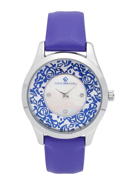 

Giani Bernard Women Off-White & Blue Analogue Watch GBL-01A