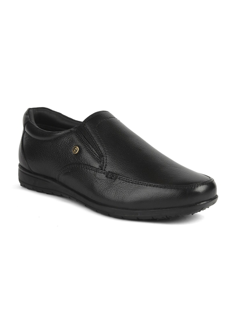 

Liberty Men Solid Leather Formal Slip-On Shoes, Black