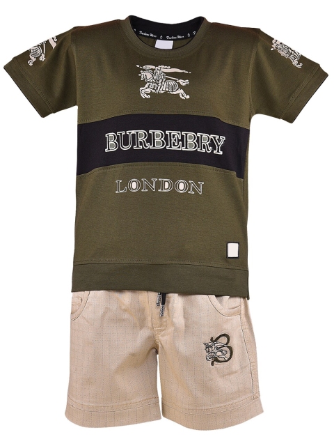 

Wish Karo Boys Colourblocked T-shirt with Shorts, Green