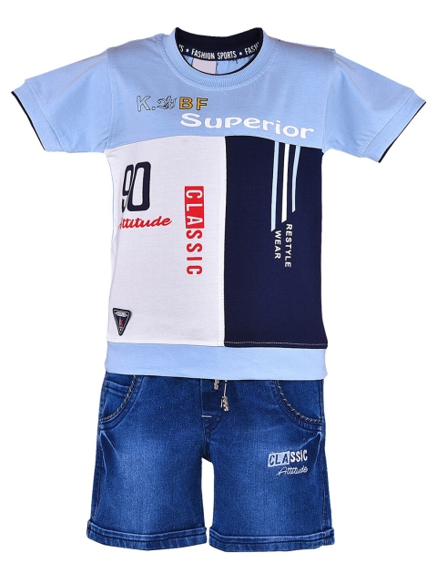 

Wish Karo Boys Colourblocked T-shirt with Shorts, Blue