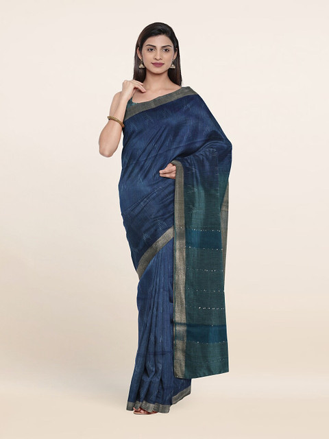 

Pothys Woven Design Zari Saree, Blue