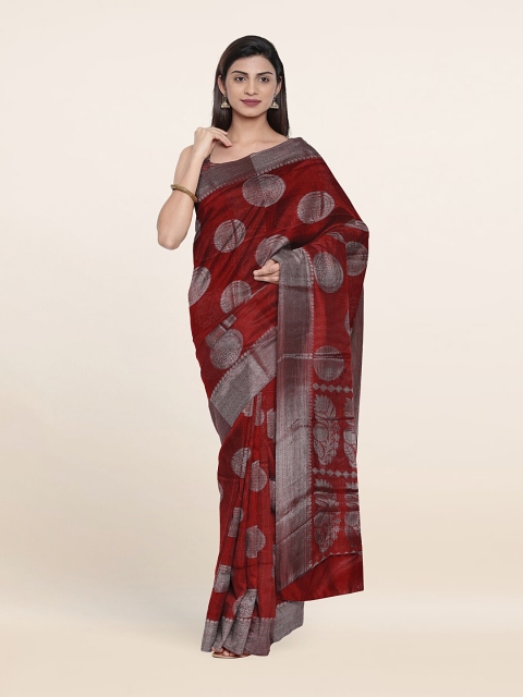 

Pothys Woven Design Zari Saree, Maroon