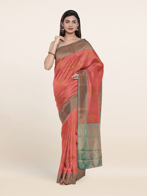 

Pothys Ethnic Motifs Zari Saree, Peach