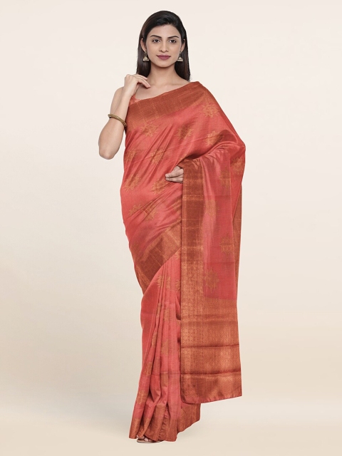 

Pothys Woven Design Zari Saree, Peach