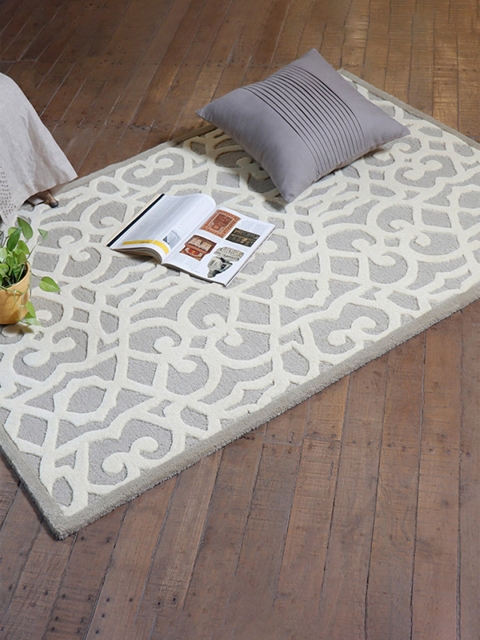 

ZEBA Geometric Printed Rectangular Carpets, Off white