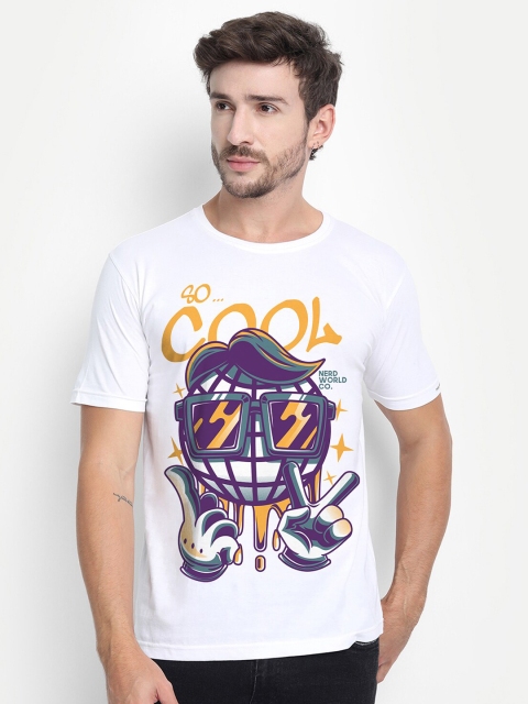 

THREADCURRY Men Printed T-shirt, White
