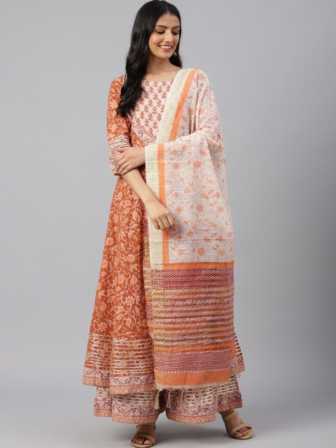 

SHRINKHLA Pure Cotton Printed Tasselled Border Dupatta, Off white