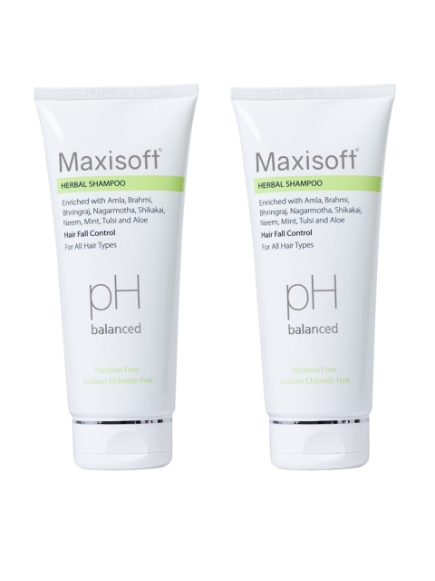 

Maxisoft Set Of 2 Herbal Shamboo- 400ML, White