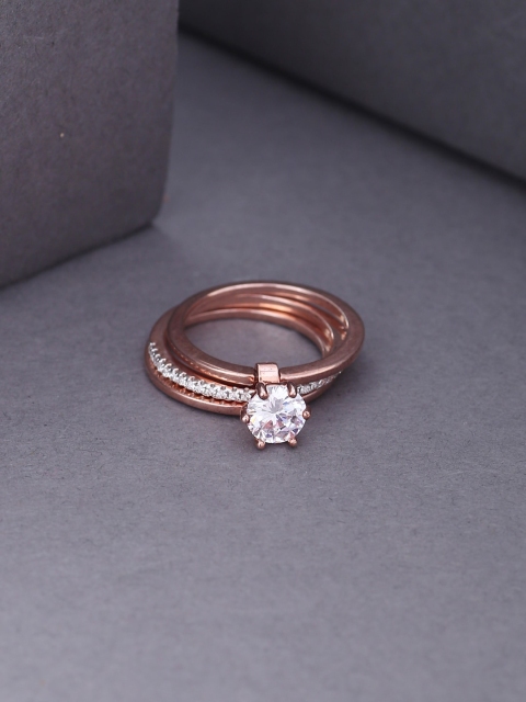 

Tistabene Stone-Studded Solitaire Ring, Rose gold