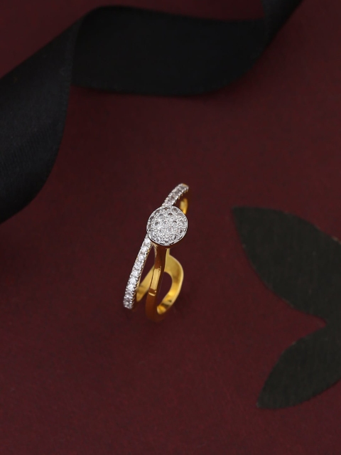 

Tistabene Gold-Plated & Stone-Studded Finger Ring