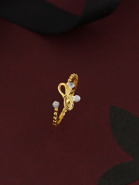 

Tistabene Gold-Plated Stone Studded Ring