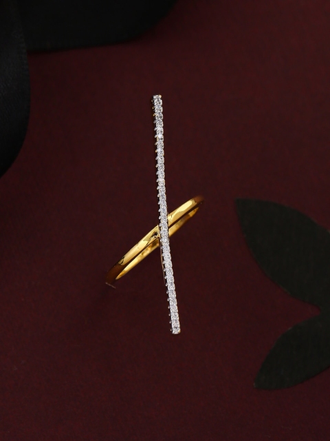 

Tistabene Gold Plated Cocktail Ring, White