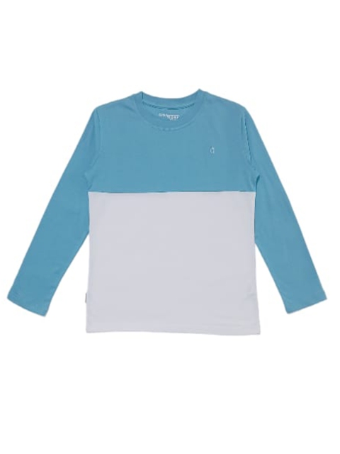 

Gini and Jony Boys Colourblocked Cotton T-shirt, Blue