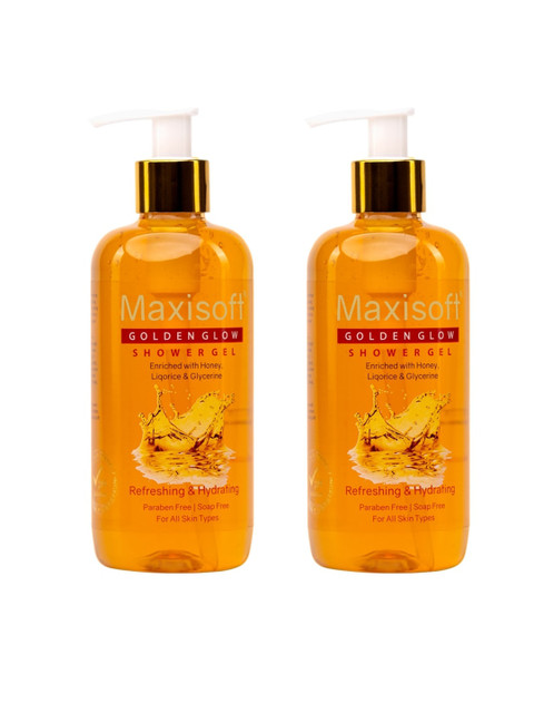 

Maxisoft Set Of 2 Golden Glow Refreshing & Hydrating Shower Gel 600ml, Na