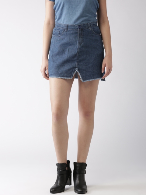 

Mast & Harbour Blue Denim Straight Skirt