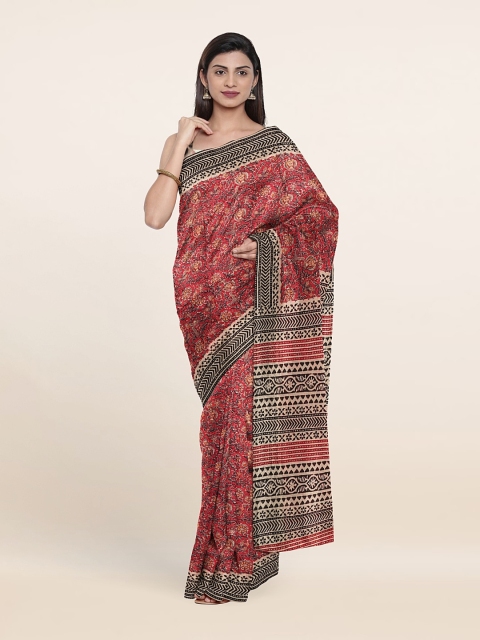 

Pothys Floral Jute Silk Saree, Pink