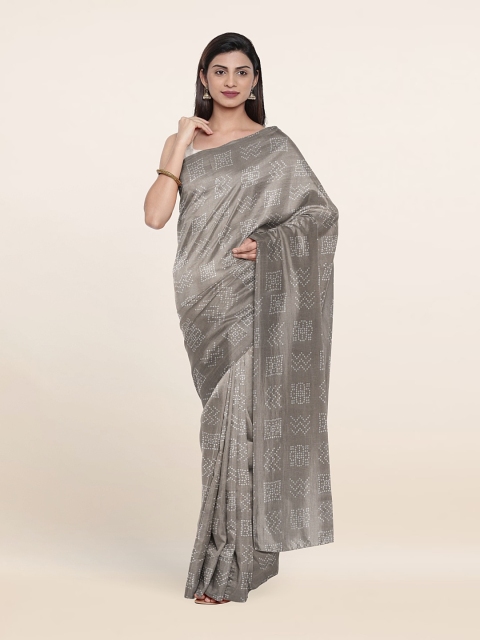 

Pothys Bandhani Saree, Grey