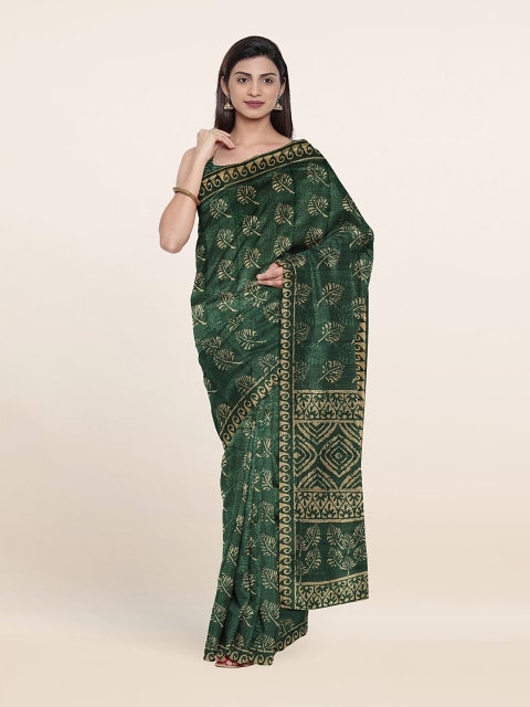 

Pothys Ethnic Motifs Jute Silk Saree, Green