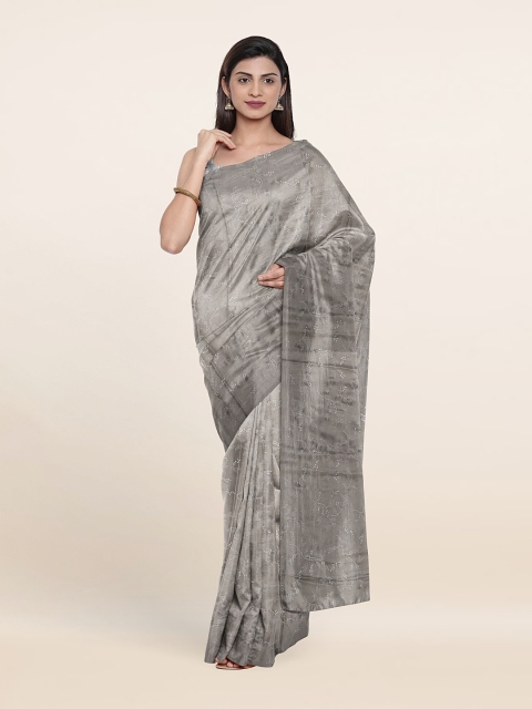

Pothys Floral Saree, Grey
