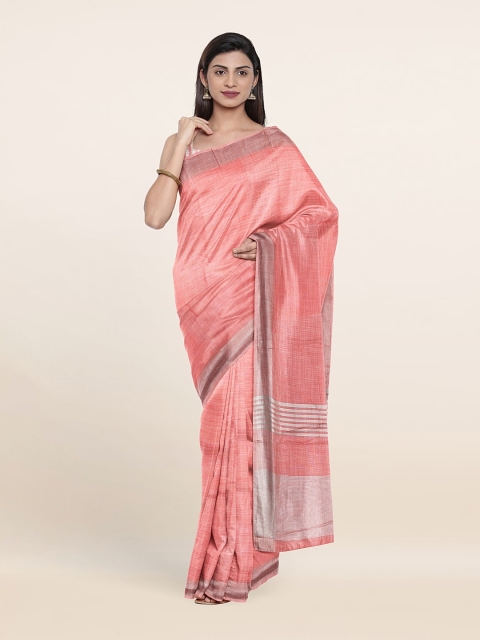 

Pothys Pure Linen Saree, Pink