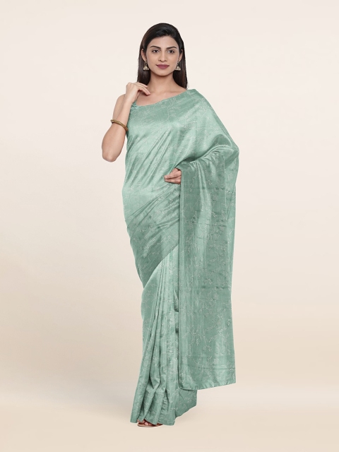 

Pothys Floral Print Saree, Green