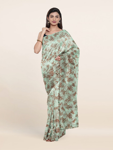 

Pothys Floral Saree, Green