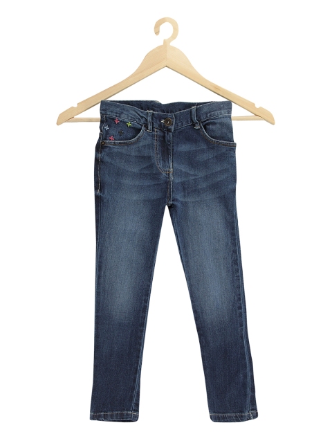Tickles Girls Blue Skinny Fit Mid-Rise Clean Look Stretchable Jeans available at myntra for Rs.499