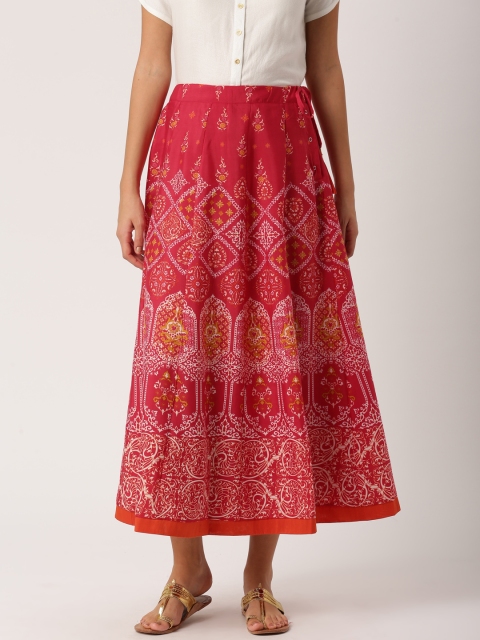 

IMARA Pink Printed Maxi Skirt