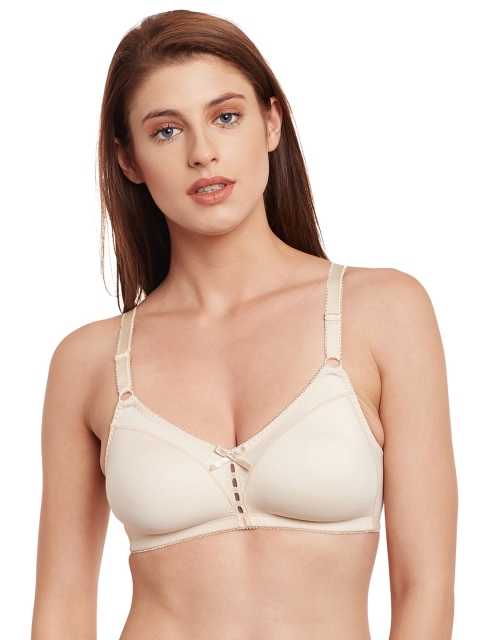 

SECRETT CURVES Beige Solid Non-Wired Non Padded T-shirt Bra