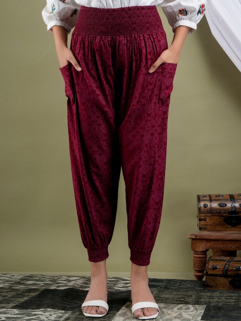 

FabGLOBAL Women Joggers Trousers, Maroon