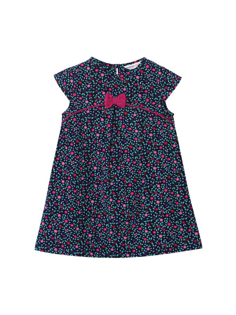 

Beebay Girls Navy Blue Printed Fit and Flare Dress