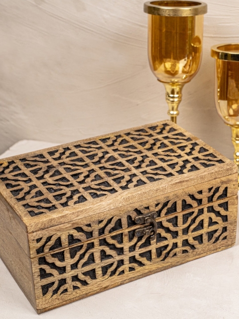 

The 7 DeKor Geometric Wooden Organisers, Black