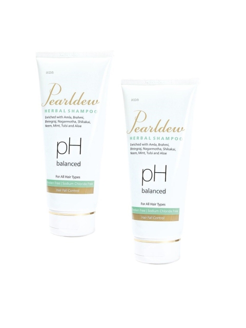 

Pearldew Set Of 2 Herbal Shampoo 200ml, White