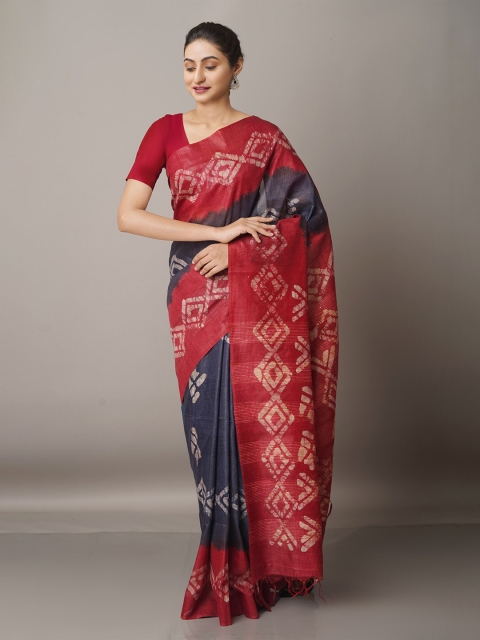 

Unnati Silks Batik Bhagalpuri Saree, Grey
