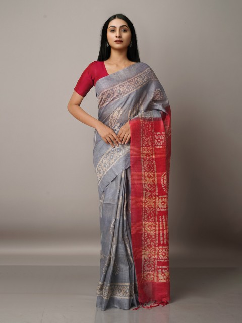 

Unnati Silks Batik Bhagalpuri Saree, Pink