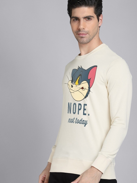 

Free Authority Men Tom & Jerry Printed Pullover Sweatshirt, Off white