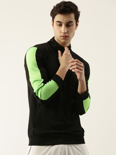 

Maniac Men Colourblocked Sporty Jacket, Black