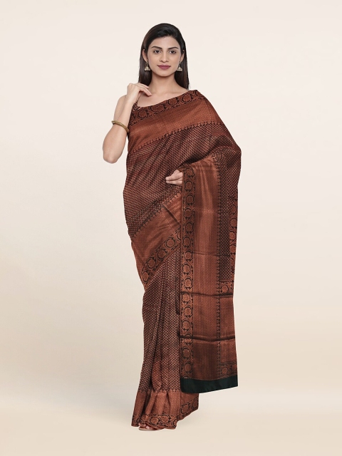 

Pothys Copper-Toned Woven Design Art Silk Saree